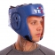 Шлем боксерский профессиональный кожаный AIBA VELO 3081 S-XL синий 6