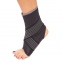 Голеностоп (бандаж голеностопного сустава) неопреновый с фиксирующим ремнем (1шт) GS-1480 (черный-серый) 1
