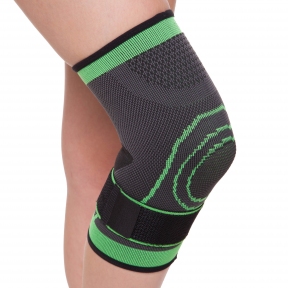 Фиксатор локтевого сустава с фиксирующим ремнем (1шт) ST-2506 (полиамид, спандекс,р-р M-L,серый-салатовый)