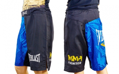 Шорты для смешанных единоборств ММА EVERLAST (реплика) CO-3759 (PL, р-р L-XL (RUS-48-52), черный-синий)