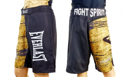 Шорты для смешанных единоборств ММА EVERLAST (реплика) CO-3751 (PL, р-р L-XL (RUS-48-50), черный-бежевый)